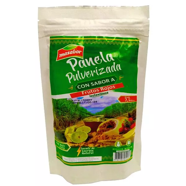 Panela Pulverizada Masabor Frutos Rojos X 250gr