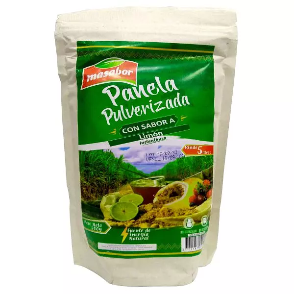 Panela Pulverizada Masabor Limón X 500gr