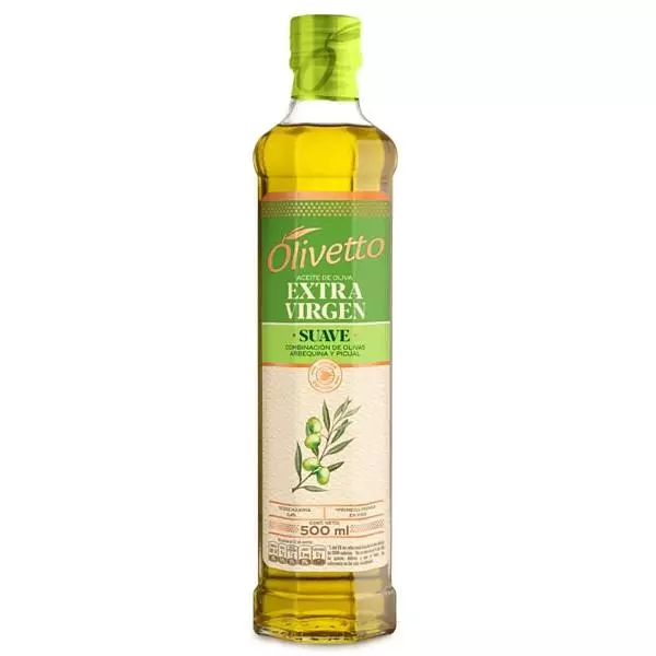 Aceite De Oliva Olivetto Extra Virgen Suave X 500ml