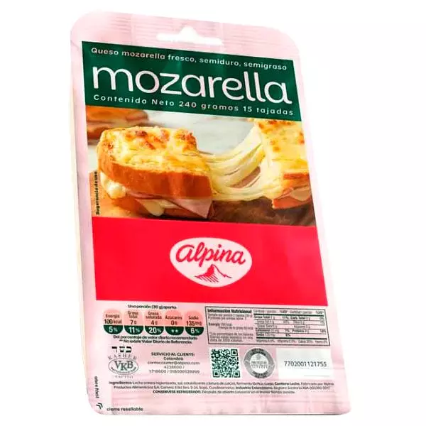 Queso Mozarella Alpina X 240gr