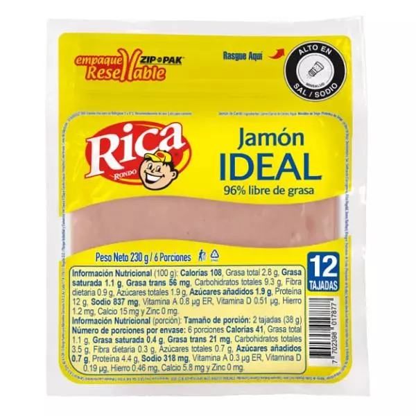 Jamón Rica X 230gr