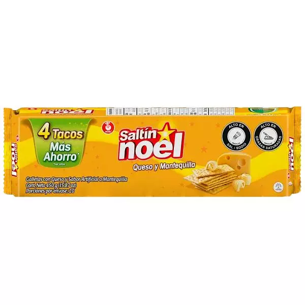 Galleta Saltín Noel Queso Mantequilla 4 Tacos