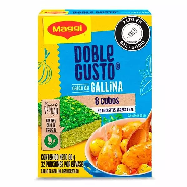 Caldo De Gallina Maggi Doble Gusto X 8 Unidades