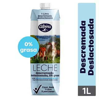 Leche Alpina Deslactosada Descremada X 1000ml