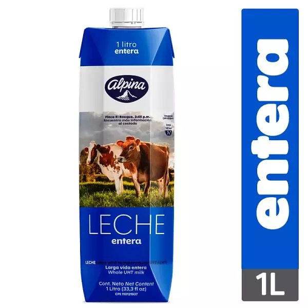 Leche Alpina Entera Caja Und