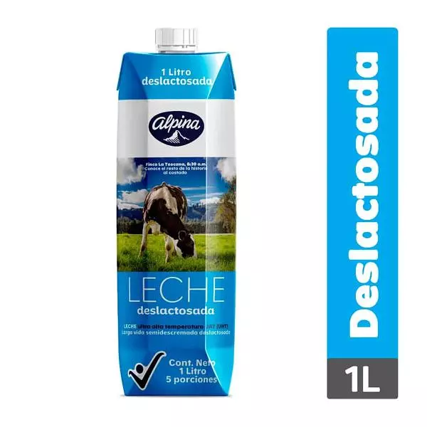 Leche Alpina Deslactosada Uht X 1000ml