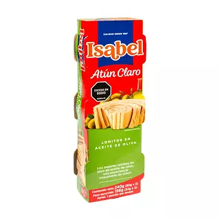 Atún Isabel Lomitos En Aceite De Oliva X 80g 3 Unidades