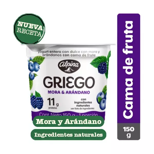 Yogurt Griego Alpina Mora X 150gr