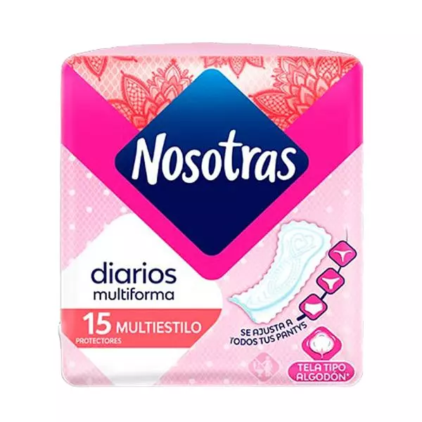 Protectores Nosotras Diarios Multiestilo X 15 Unidades