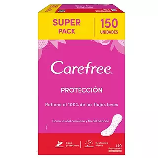 Protectores Carefree Protección X 150 Unidades