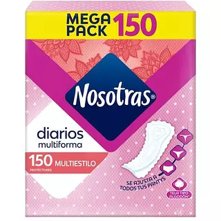 Protectores Nosotras Diarios Multiestilo X 150 Unidades