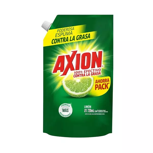 Lavaplatos Axion Liquido Limón X 720ml Doy Pack