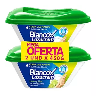 Lavaloza Blancox Lozacrem Limón Y Aloe X 450gr 2 Unidades