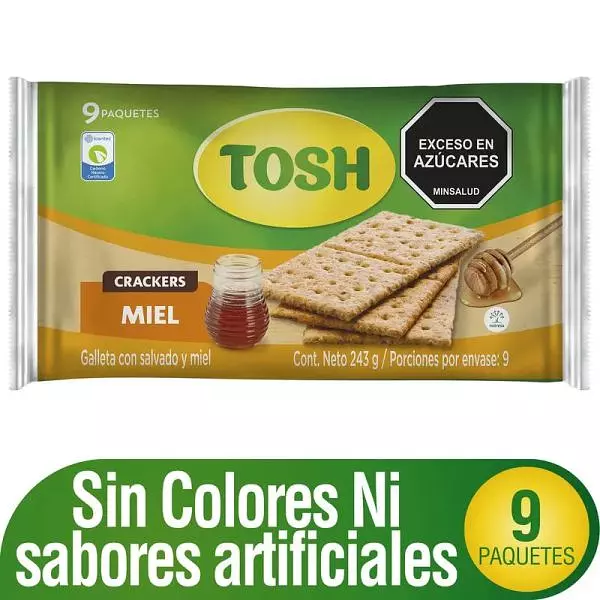 Galleta Tosh Miel Fit Bolsa 9x3 243gr