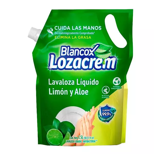 Lavaloza Liquido Lozacrem Limón X 1.5 Lts