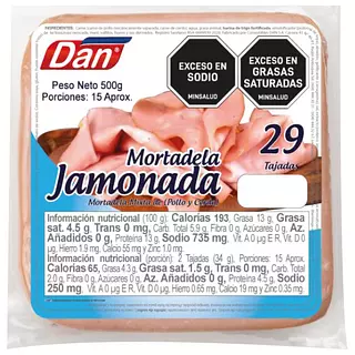 Mortadela Jamonada Dan X 500g