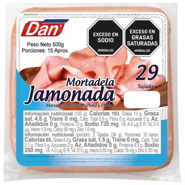 Mortadela Jamonada Dan X 500g