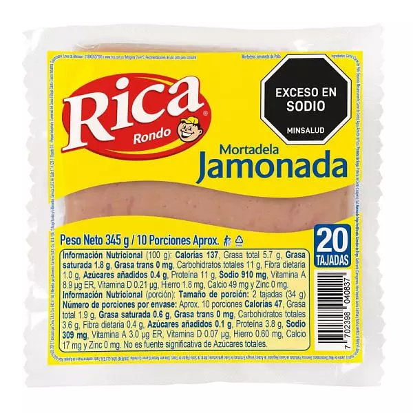 Mortadela Jamonada Rica X 345g