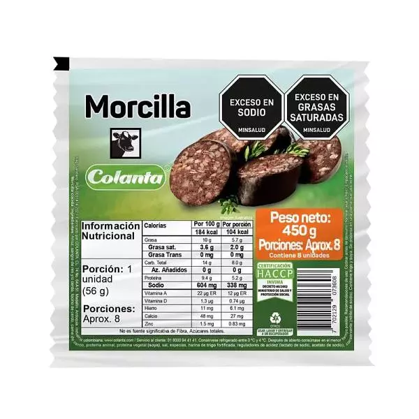 Morcilla Colanta X 450g