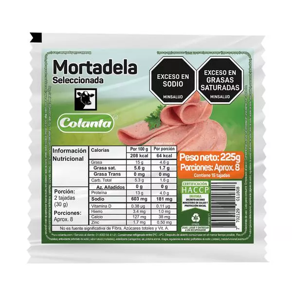 Mortadela Colanta X 225g