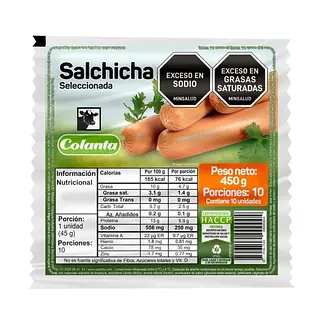 Salchicha Colanta X 450g
