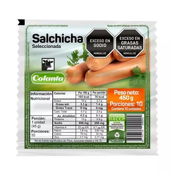 Salchicha Colanta X 450g