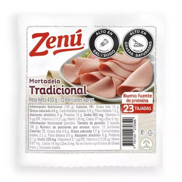 Mortadela Zenú Tradicional X 450g