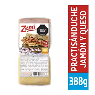 Practi Sánduche Zenú Jamón + Queso X 388g