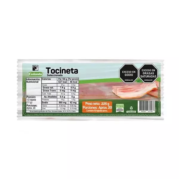 Tocineta Seleccionada Colanta X 225g