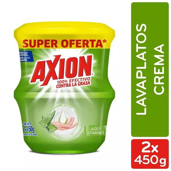 Lavaplatos Axion Aloe X 450gr 2 Unidades