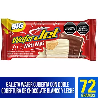 Chocolatina Jet Big Wafer Miti Miti X 72g