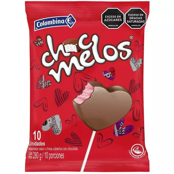 Masmelo Chocmelos Corazón Cubiertos De Chocolate X 280g