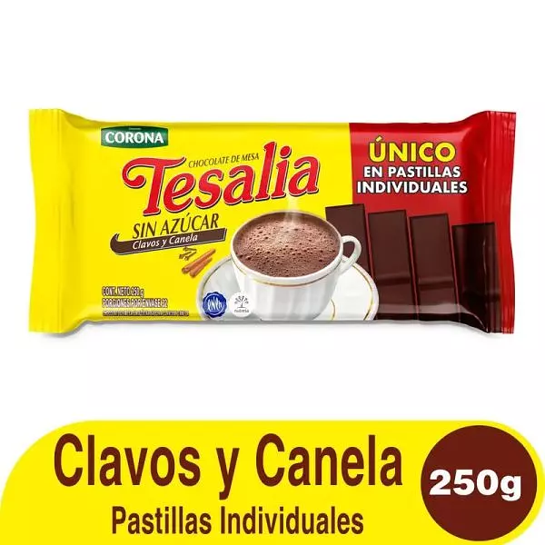 Chocolate Tesalia Clavos Y Canela X 250g