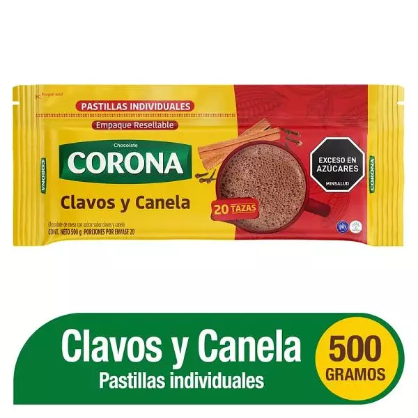 Chocolate Corona Clavos Y Canela X 500gr