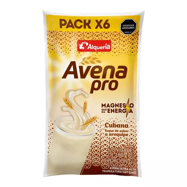 Avena Alquería Pro Cubana X 180g 6 Unidades