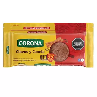 Chocolate Corona Clavos Y Canela X 450gr