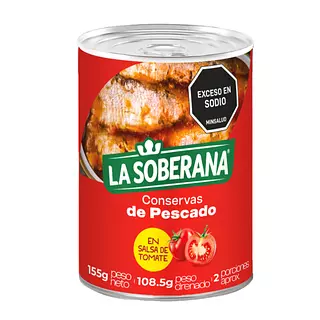 Sardina La Soberana Salsa De Tomate X 155gr