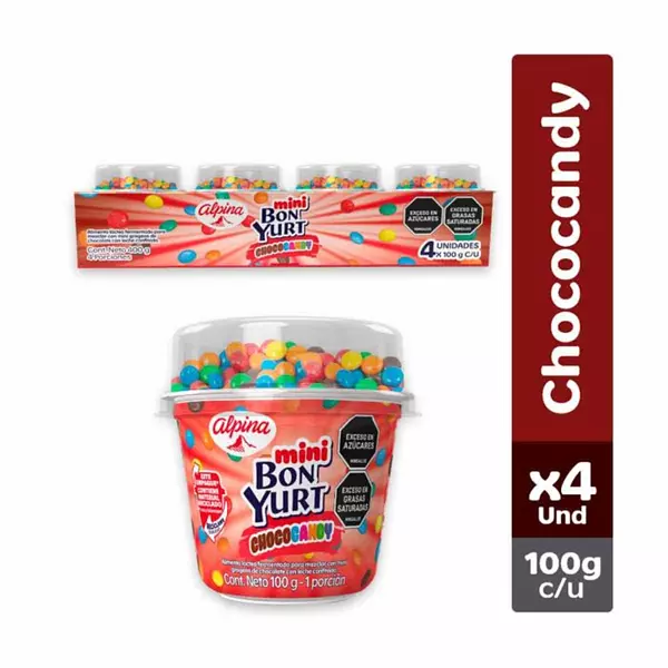 Mini Bon Yurt Alpina Chococandy X 100g 4 Unidades