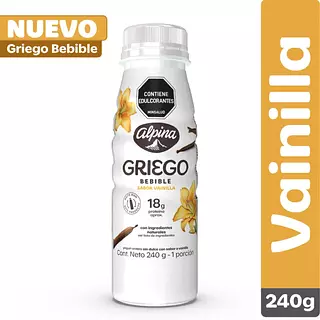 Griego Alpina Bebible Vainilla X 240g