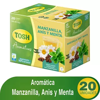 Aromática Tosh Manzanilla, Anís Y Menta 20 Unidades