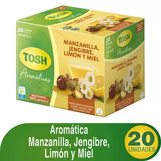 Aromática Tosh Jengibre, Manzanilla, Limón Y Miel 20 Unidade