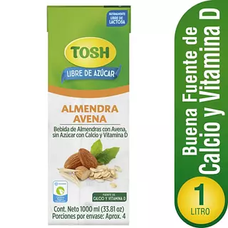 Bebida Tosh Almendra Avena X 1000ml
