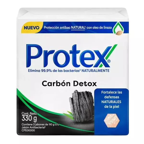 Jabón Protex Carbón Detox X 110g 3 Unidades