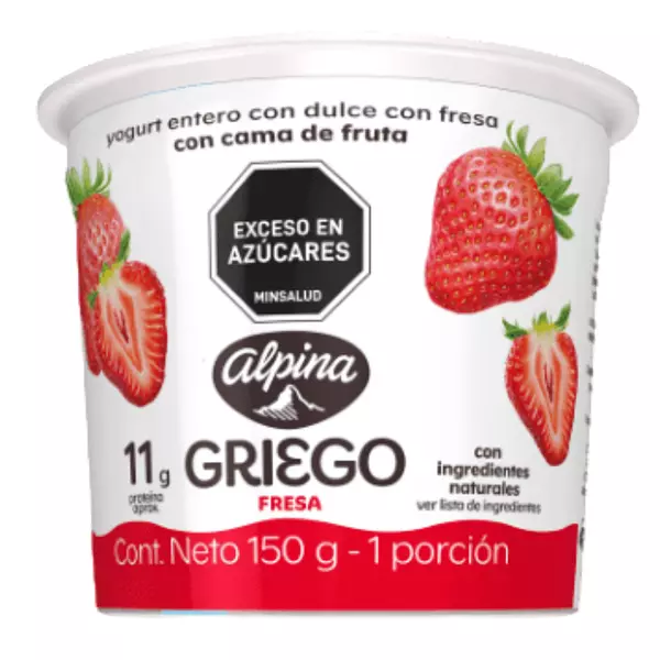 Yogurt Griego Alpina Fresa X 150g