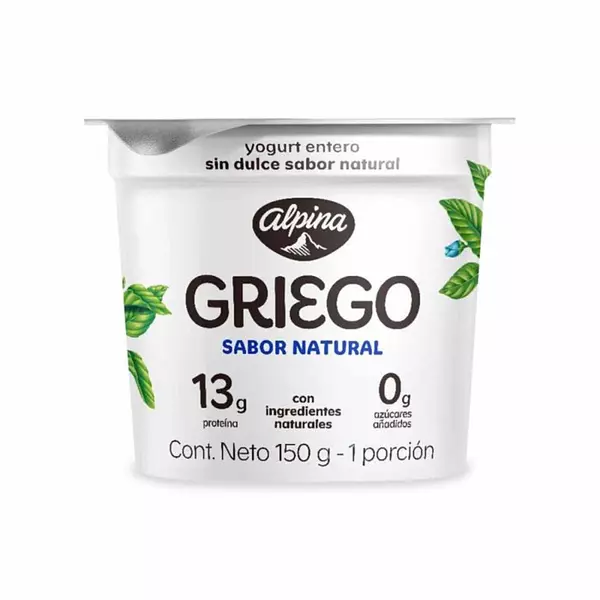 Yogurt Griego Alpina Sabor Natural X 150g