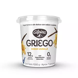 Yogurt Griego Alpina Sabor Vainilla X 1000g