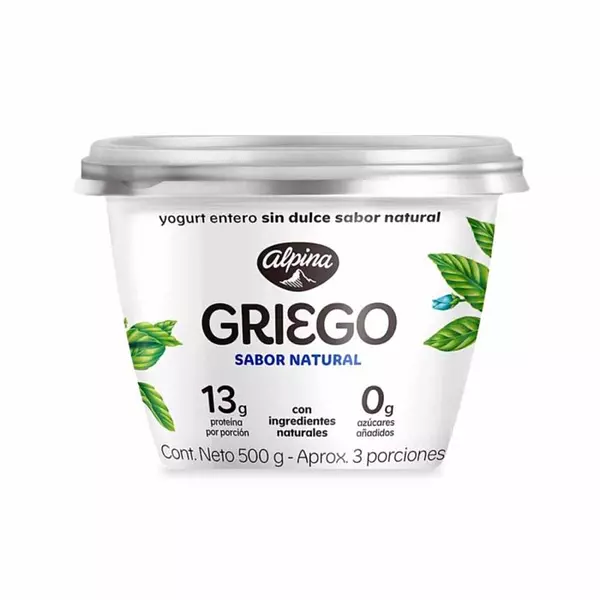 Yogurt Griego Alpina Sabor Natural X 500g