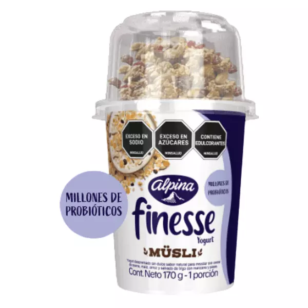 Yogurt Alpina Finesse Natural Con Cereal X 170g