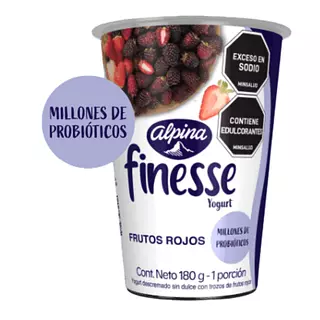 Yogurt Alpina Finesse Frutos Rojos X 180g