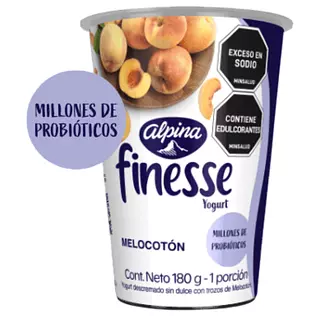 Yogurt Alpina Finesse Melocotón X 180g